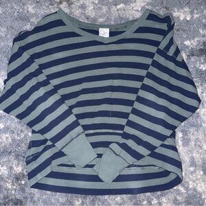 Aerie waffle knit cropped long sleeve